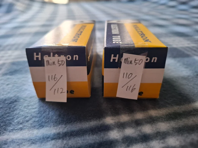 Haltron 6SN7GTB &ndash; NOS i originalkartonger &ndash; Matchat par  - Bild 2 av 7