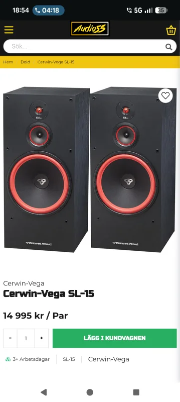 S&ouml;ker bytesf&ouml;rslag till Cerwin Vega SL-15 - Bild 3 av 4