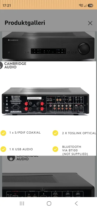 Cambridge cxa80 integrerad förstärkare Cambridge cxa80 integrerad förstärkare - Bild 5 av 7