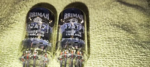 Matchat par Brimar 12AT7/ECC 81 Black plate NOS Passa p&aring;!!