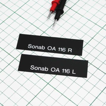 Dekaler till Sonab OA12 / OA14 / OA116 / OA2212 samt OA 50 och OA 52. Högtalare Stig Carlsson.