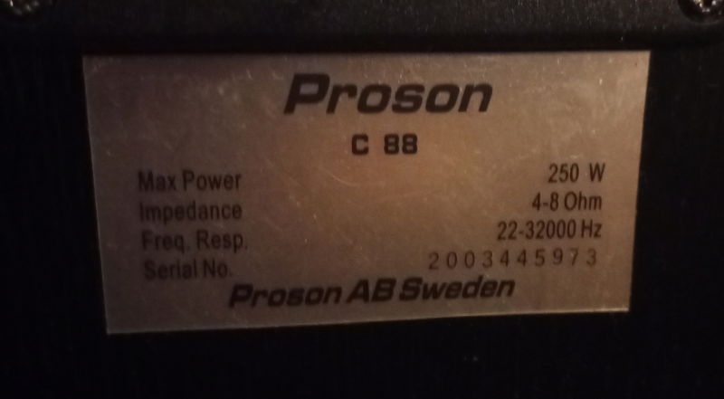Proson högtalare 250w - Bild 2 av 2