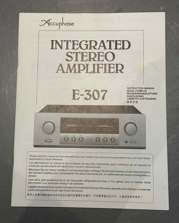 Originalmanual Accuphase E-307 - Bild 1 av 1
