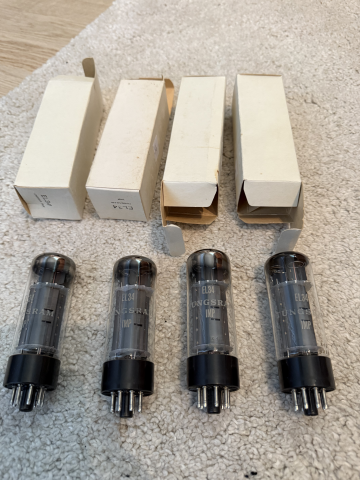 Quad Mullard XF2(4BG2) dual halo NOS
