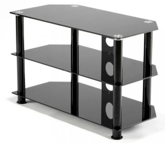 Tv/Hifim&ouml;bel 2 stycken svart/glas K&Ouml;PES - Bild 1 av 1