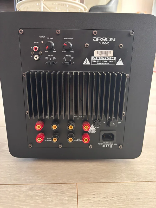 Argon Sub-840 aktiv subwoofer, svart - Bild 3 av 3