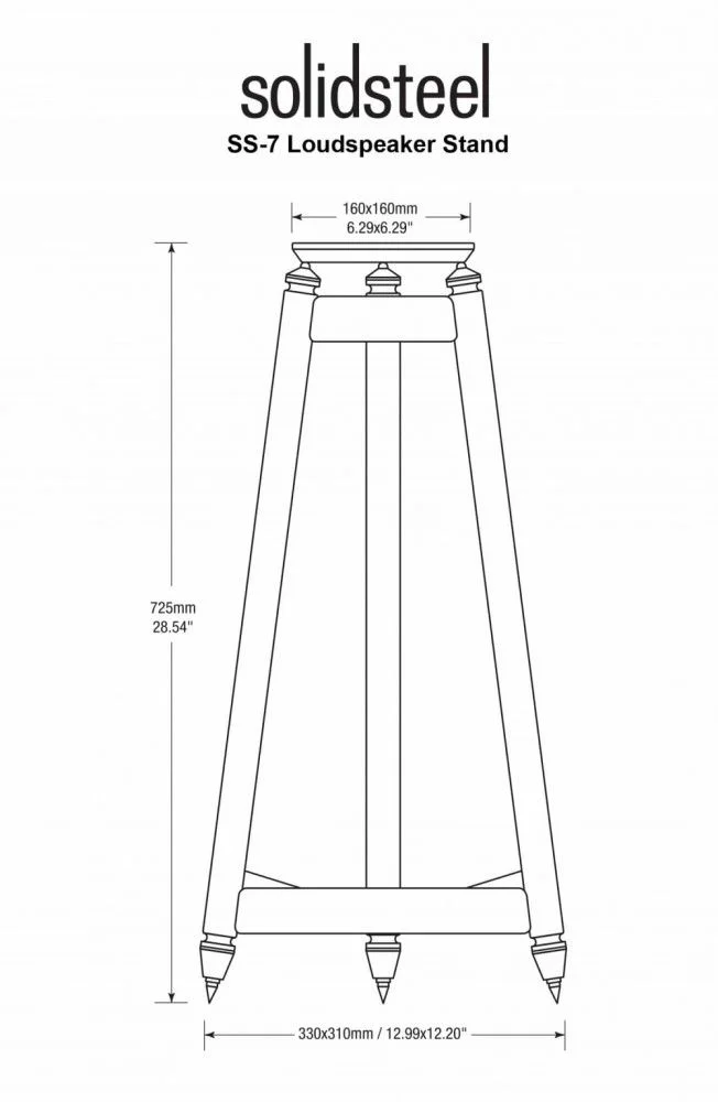 H&ouml;gtalarstativ Solidsteel SS-7 Raw - Bild 6 av 6