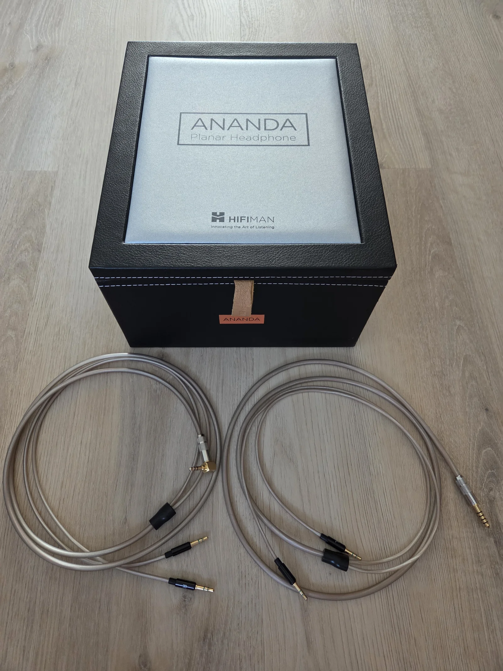 2st 1,5m Hifiman Crystalline Cable koppar/silver hörlurskablar en balanserad och en obalanserad