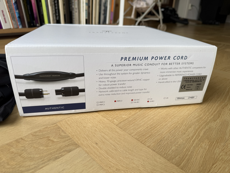 Transparent Premium Power chord 3m - Bild 2 av 2