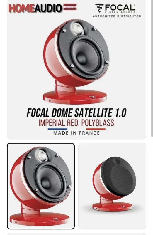 Focal dome 1 par vita v&auml;gg/bokhylleh&ouml;gtalare satelliter - Kuva 2 / 2