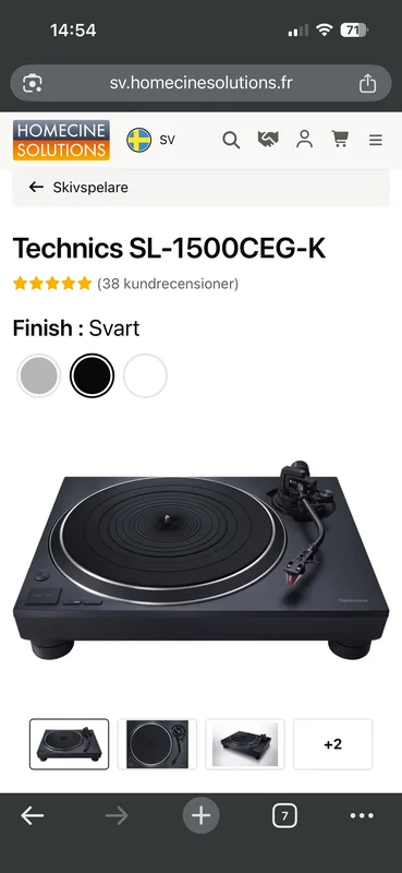 Technics sl 1500 c svart - Bild 1 av 1