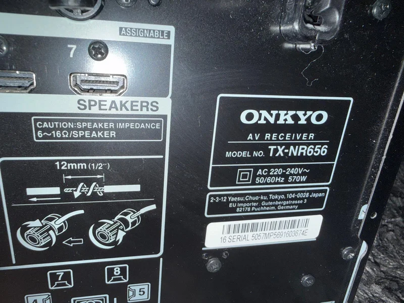 Onkyo TX-NR656 AV-receiver svart Onkyo TX-NR656 AV-receiver svart - Bild 4 av 5