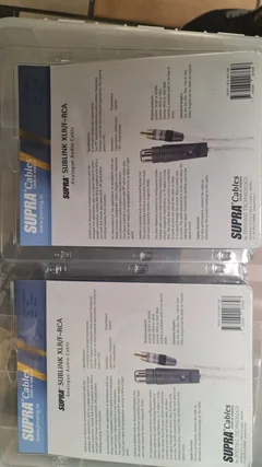 Supra Sublink XLR (hona) till RCA (hane) - 2 meter l&aring;nga.