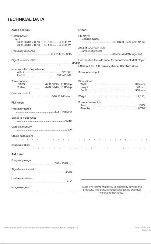 Audio Pro Stereo Zero - Bild 6 av 6