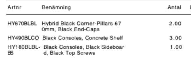 SolidTech Hybrid Full Length 670mm Black/Concrete shelf