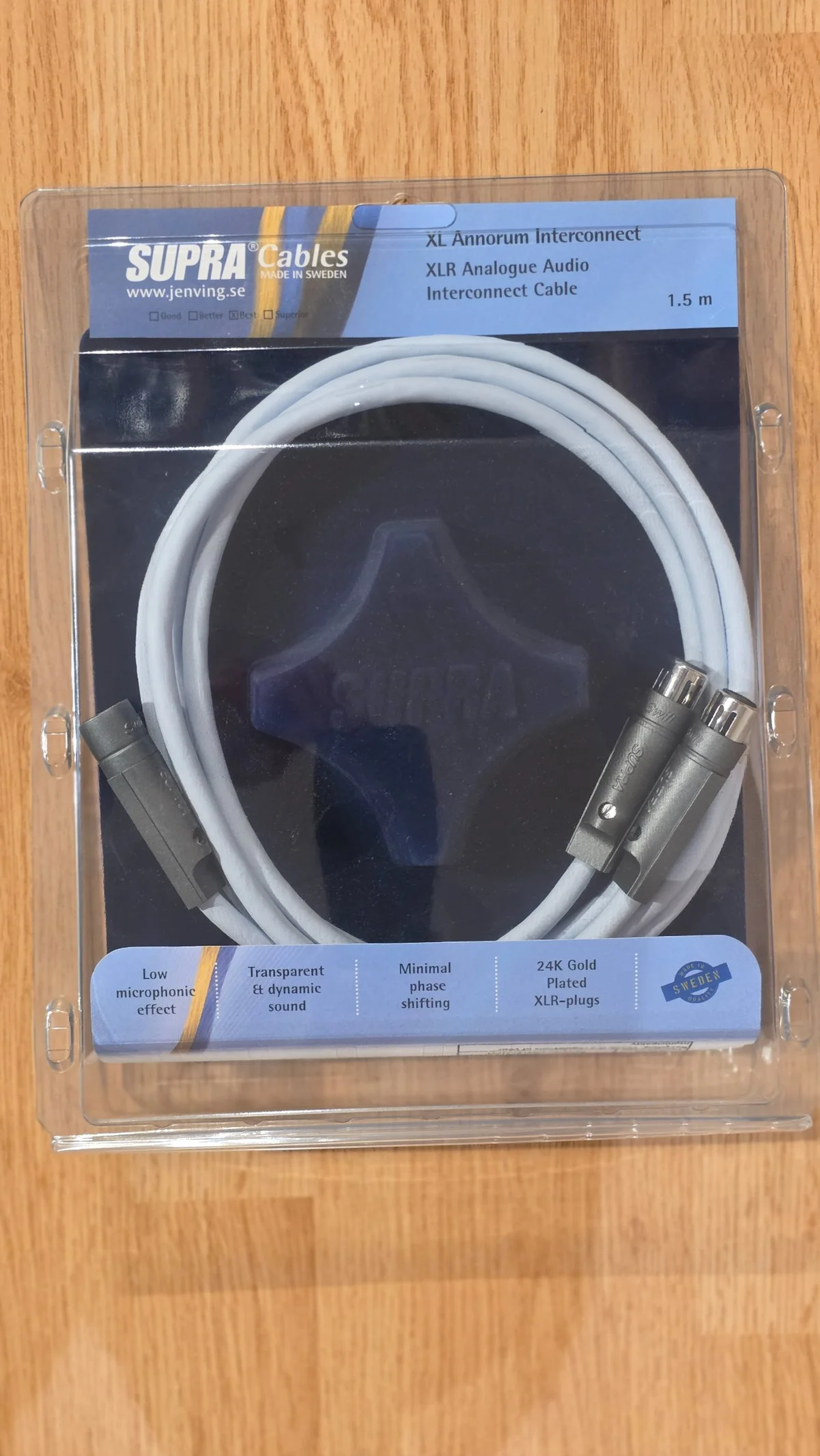 Supra XL-Annorum XLR ljudkabel, 1,5 meter - Bild 1 av 2