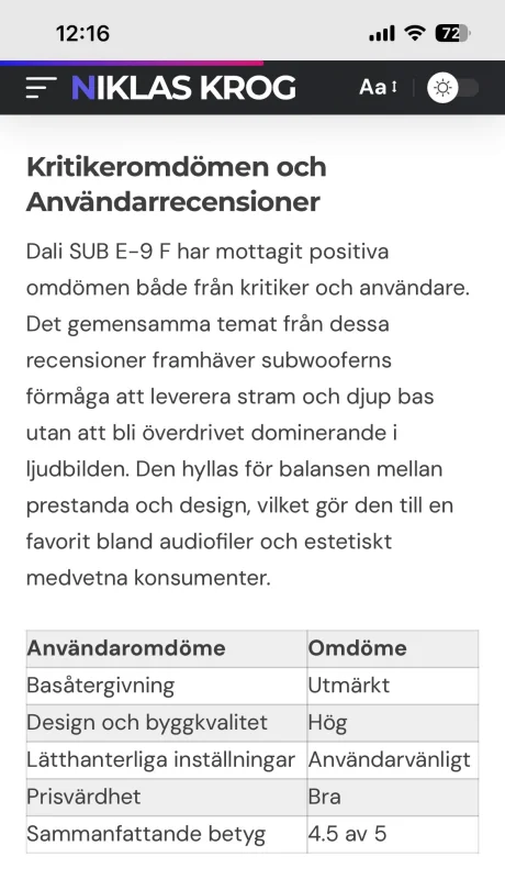 Dali subwoofer E-9 F - Bild 2 av 3