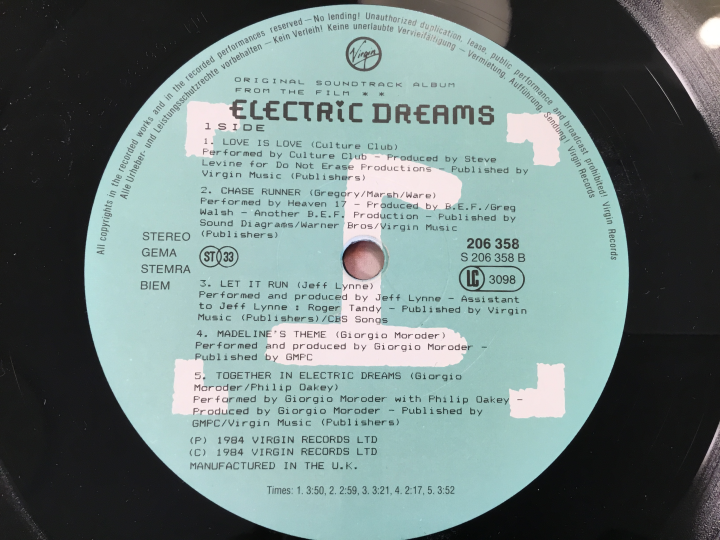  Electric Dreams – Original Soundtrack (1984)