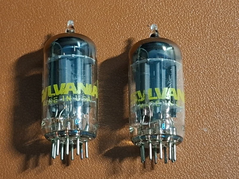 Sylvania 5814A / ECC82 / 12AU7 &ndash; Matchat NOS-par &ndash; USA - Bild 3 av 7