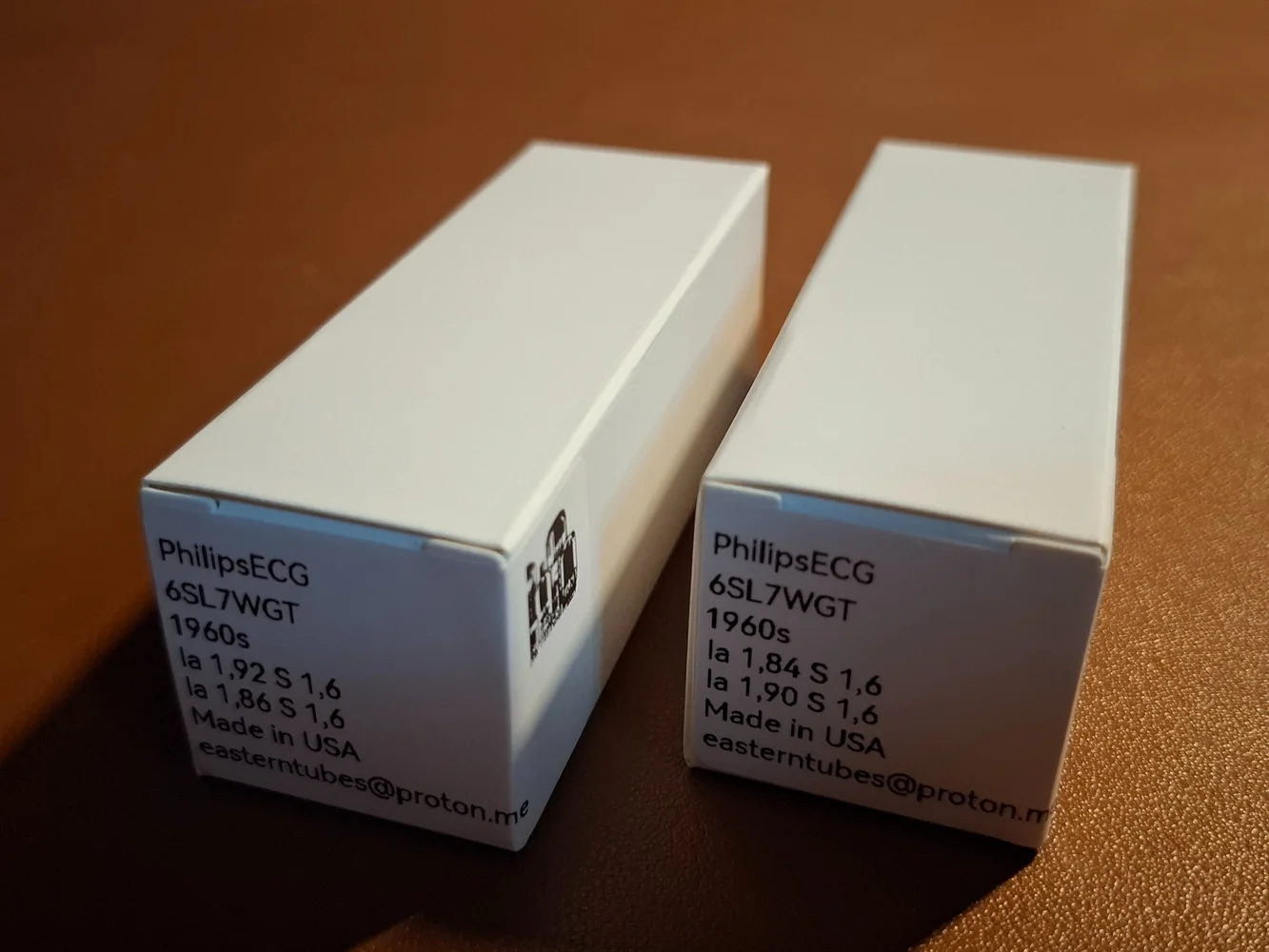 Philips ECG 6SL7WGT – NOS matched pair – Made in USA – 1960-tal