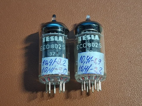 Tesla ECC802S NOS – White Label – Matchat par – 1975 