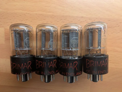 Brimar 6SN7 GT / V231 rör black plate -Made in england- Brimar 6SN7 GT / V231 rör black plate -Made in england-