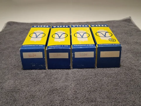 EL34 Tesla 37 NOS/NIB 1975/1977 radiorör matchad kvarte...