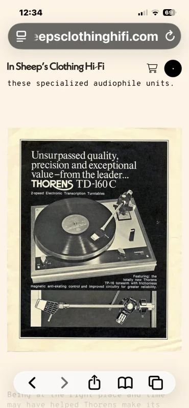 Thorens Td-160/165 köpes Thorens Td-160/165 köpes - Bild 1 av 1