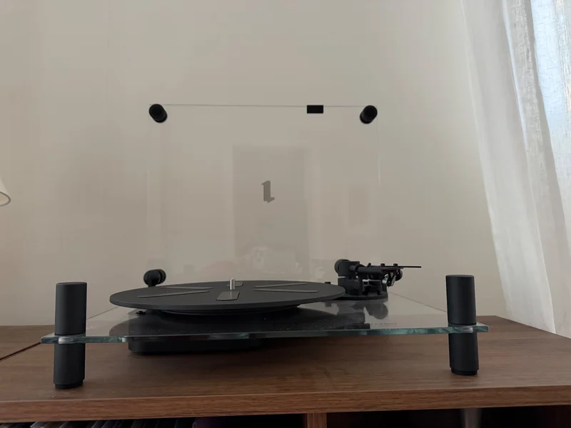Transparent vinylspelare i svart - Bild 12 av 12