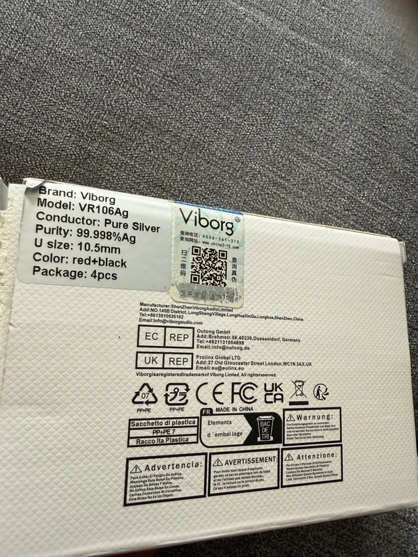 VIBORG VR106AG RCA kontakter i ren silver - Bild 3 av 3