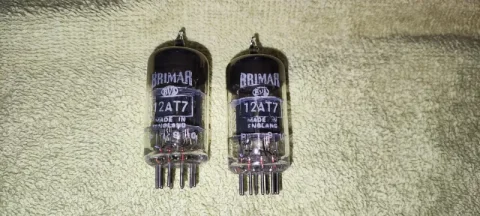 Matchat par Brimar ECC81 black plate NOS tillverkade år...