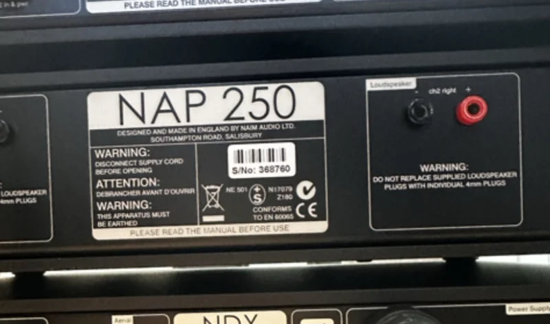NAIM NAP 250.2 Slutsteg CHORD kabel medf&ouml;ljer - Billede 1 af 1