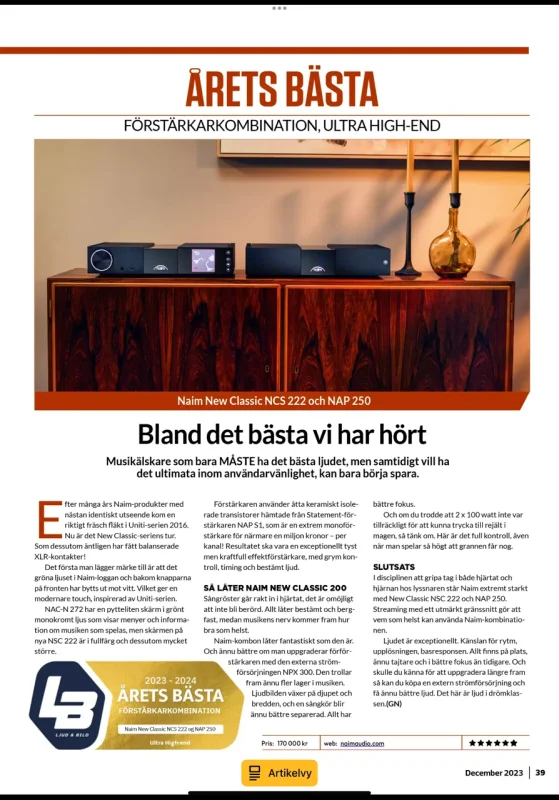 Naim NSC222 - Begagnat streamingf&ouml;rsteg med DAC & RIAA - Bild 4 av 4