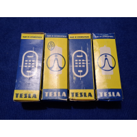 EL34 Tesla 37 NOS/NIB 1975/1977 radiorör matchad kvartett