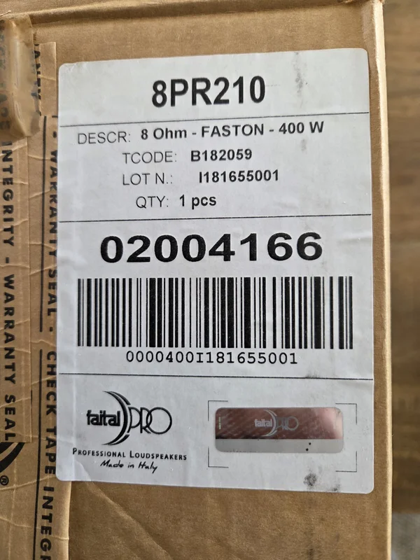 Faital Pro 8PR210 - Bild 3 av 3