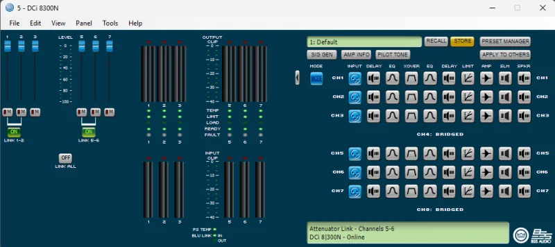 Crown DCI 8/300n - 8ch slutsteg med DSP - Bild 3 av 3