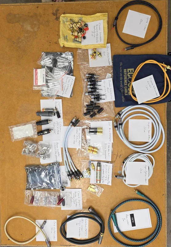 Blandade h&ouml;gkvalitets HiFi kablar och kontakter nya - Bild 2 av 2