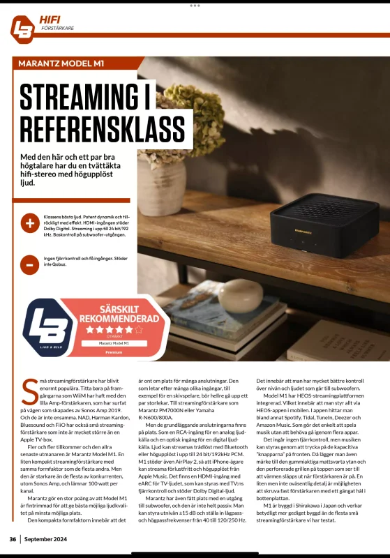 Marantz streamingf&ouml;rst&auml;rkare M1 - Bild 2 av 4