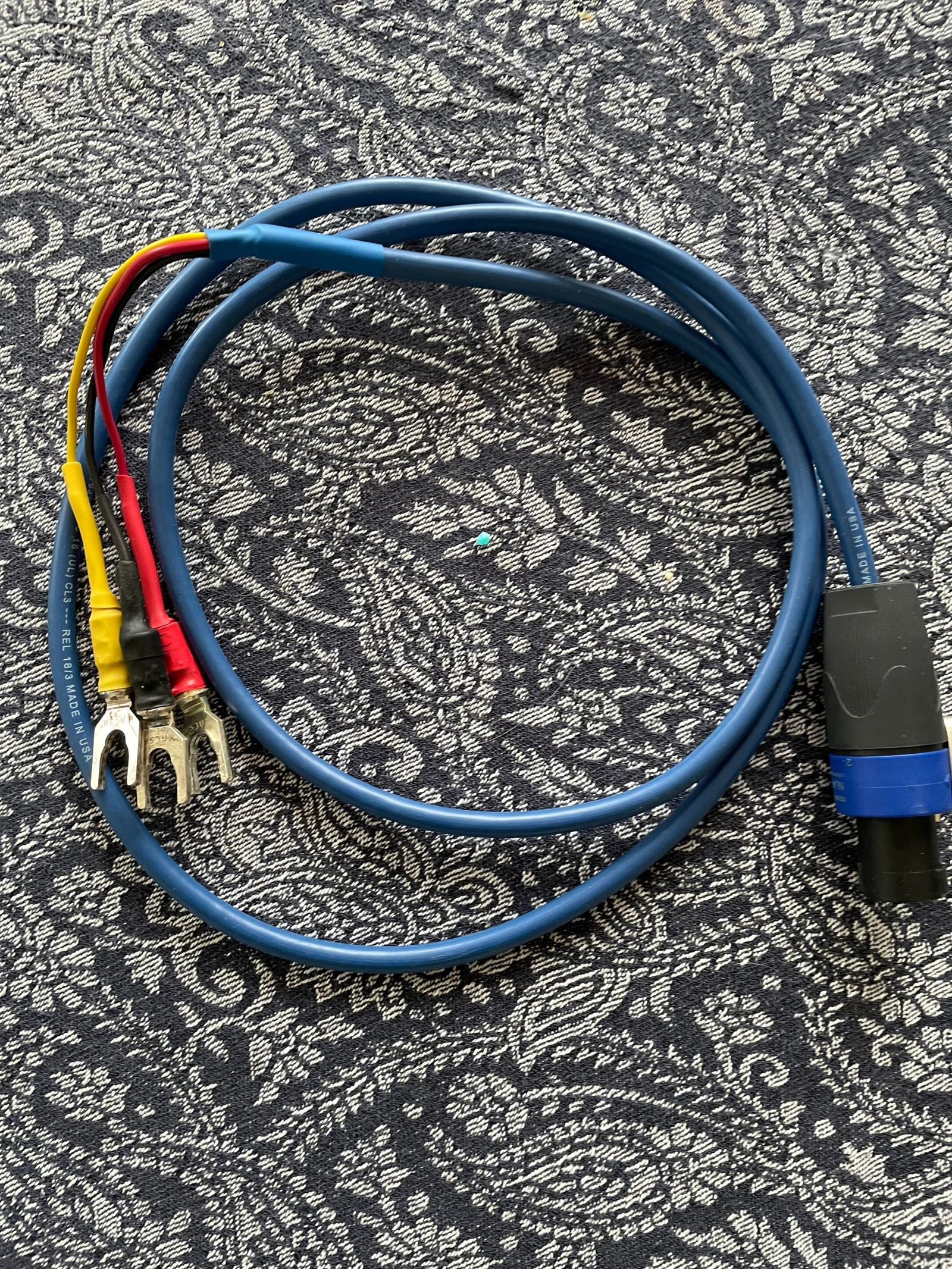 REL BASSLINE BLUE SUBWOOFERKABEL