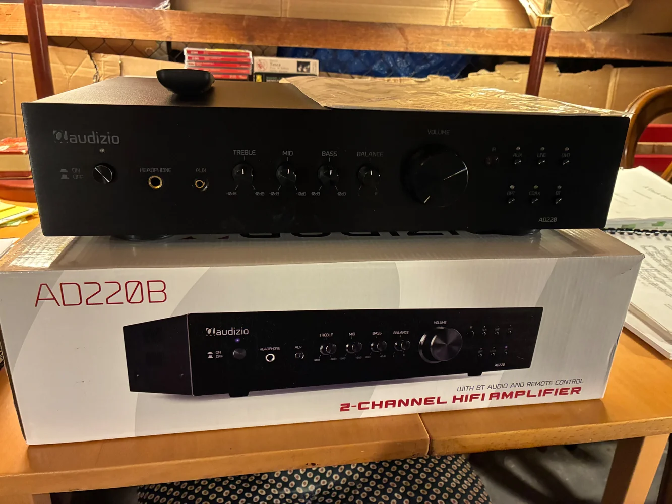 Audizio AD220B stereoförstärkare - 2.1 hi-fi förstärkare med Bluetooth - Svart