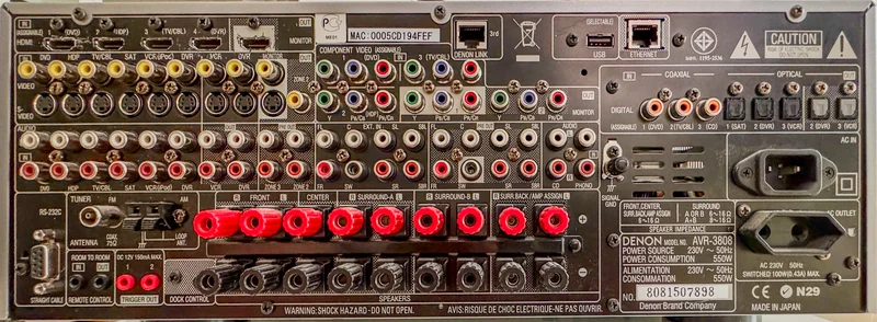 Denon AVR-3808 &ndash; 7.1 AV-receiver i n&auml;rmast nyskick - Bild 2 av 7