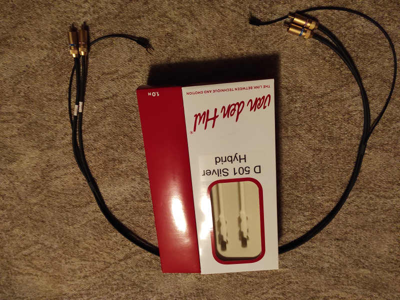 Van den Hul tonarmskabel D 501 silver hybrid 1m rca - Bild 1 av 2