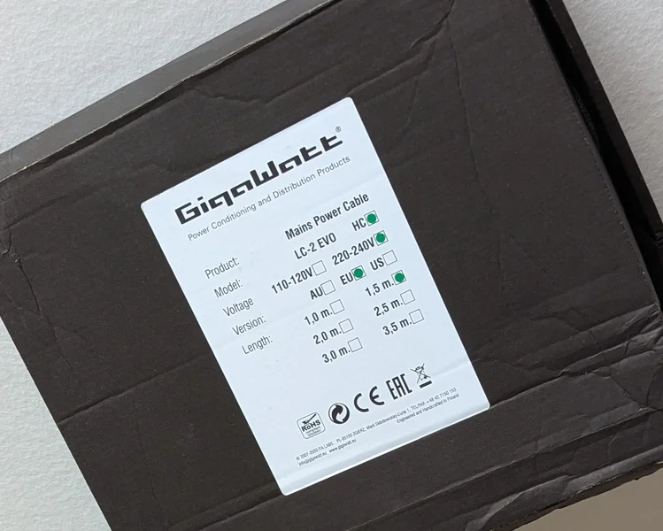 GigaWatt LC-2 EVO str&ouml;mkabel / power cable 1.5m. - Bilde 3 av 3