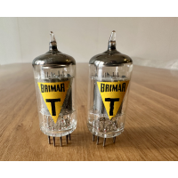 2x NOS BRIMAR 6067 Tubes Yellow-T ECC82/12AU7