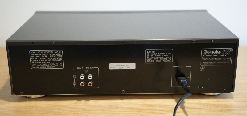 Technics RS-BX606 Stereo Cassette Deck (1991-92) - Bild 4 av 5
