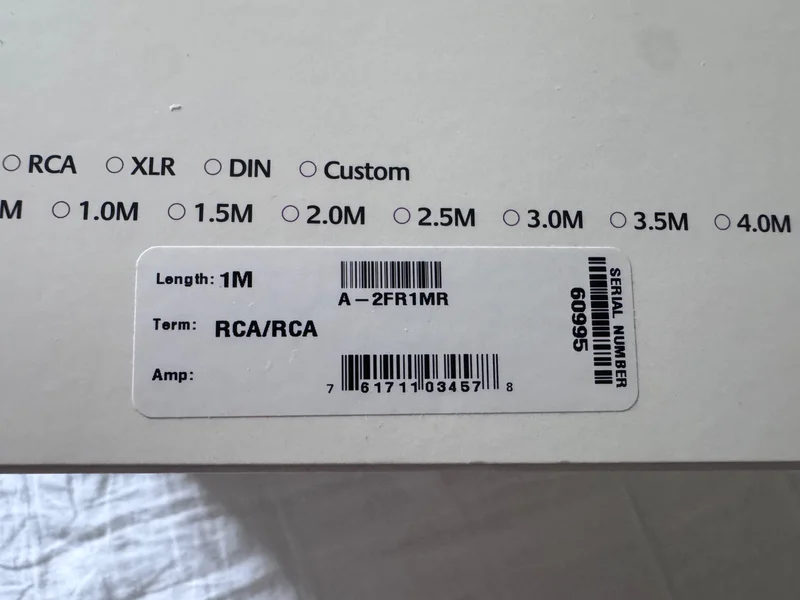 Nordost Frey 2: RCA/RCA, 1 meter - Bild 2 av 3