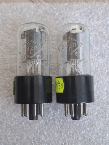 6N8S 6H8C Ribbed Anode / FOTON 60s / 1578 / 6SN7 Double Triode