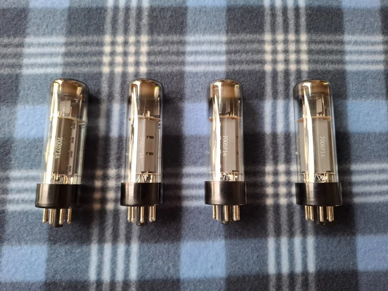Telefunken EL34 &ndash; NOS Matchad kvartett &ndash; Originalaskar - Image 5 of 7
