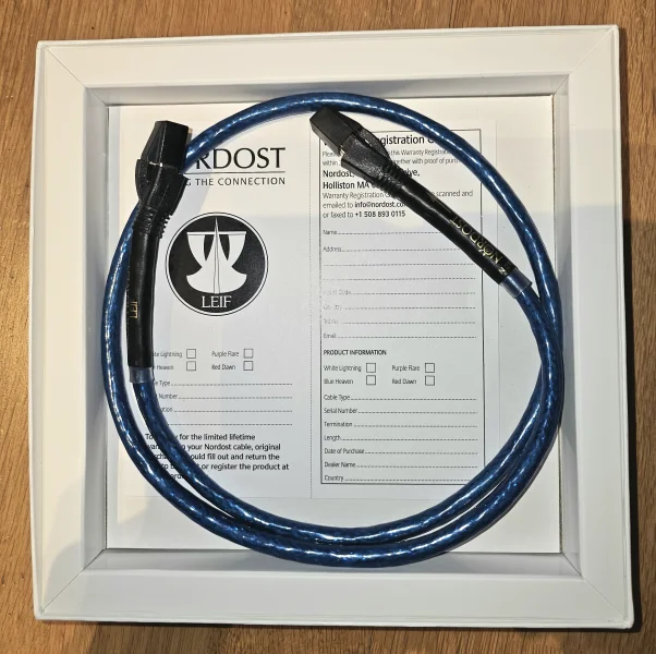 Nordost Blue Heaven ethernet kabel 1 meter Nordost Blue Heaven ethernet kabel 1 meter - Bild 1 av 2