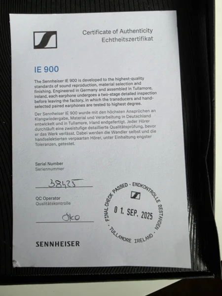 Sennheiser IE900 - Oanv&auml;nda - Bild 6 av 7